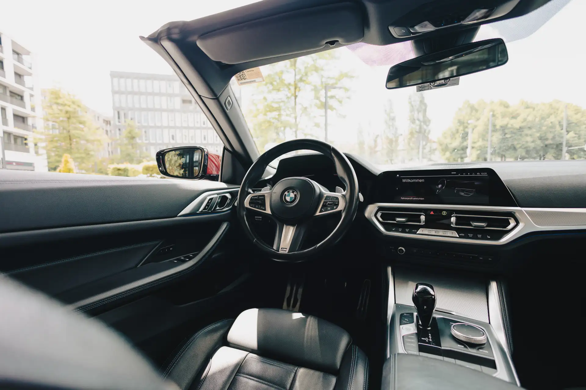 CarVia BMW 420i Convertible in front of the Andaz Hotel in Munich.