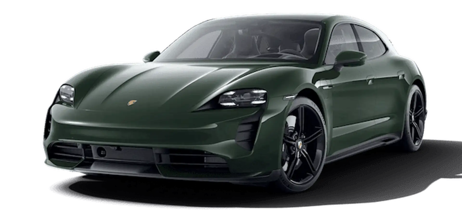 Porsche Taycan Turbo in brewster green special color as configuration picture