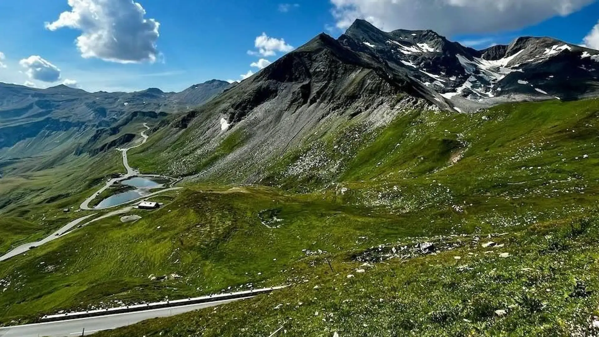 The Grossglockner High Alpine Road in the most beautiful sunshine.