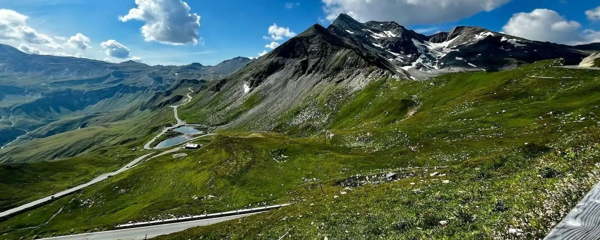 The Grossglockner High Alpine Road in the most beautiful sunshine.