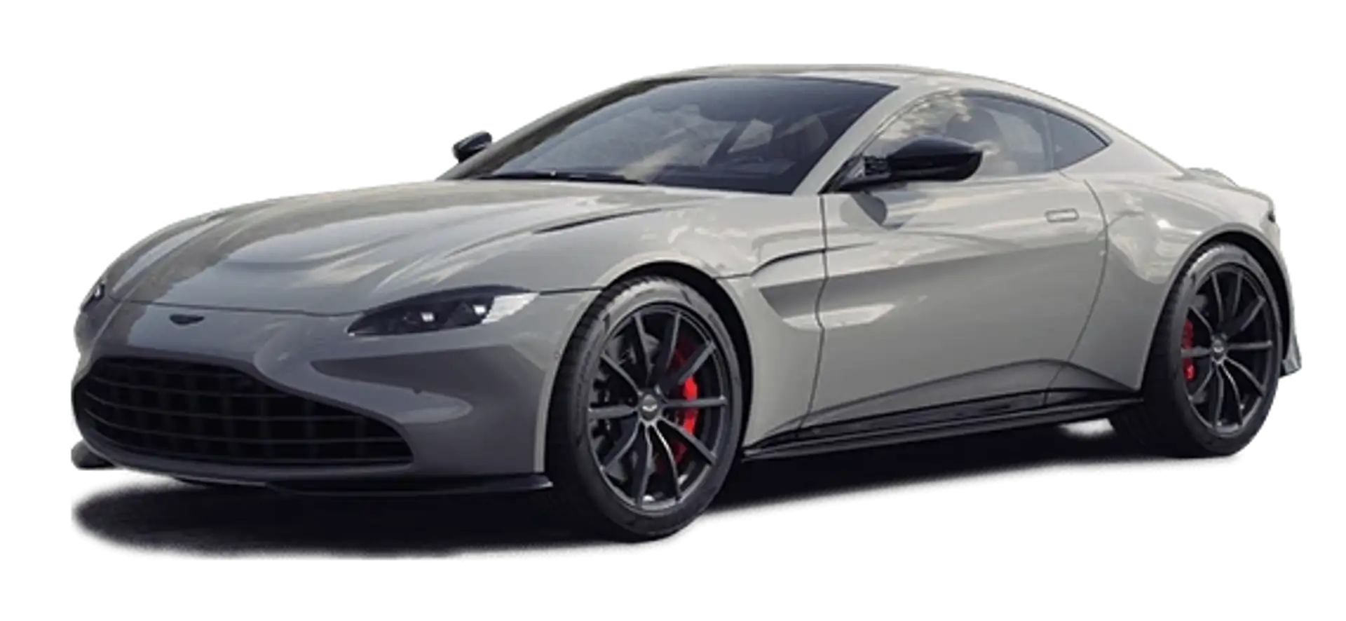 Aston martin Vantage Coupé in gray cut out of configurator