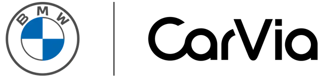 BMW x CarVia logo in black