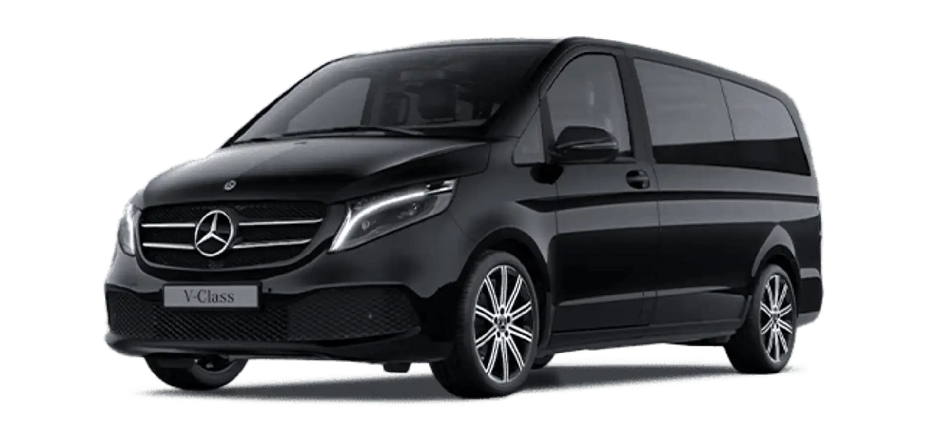 Mercedes V220d 4matic in black as configuration picture