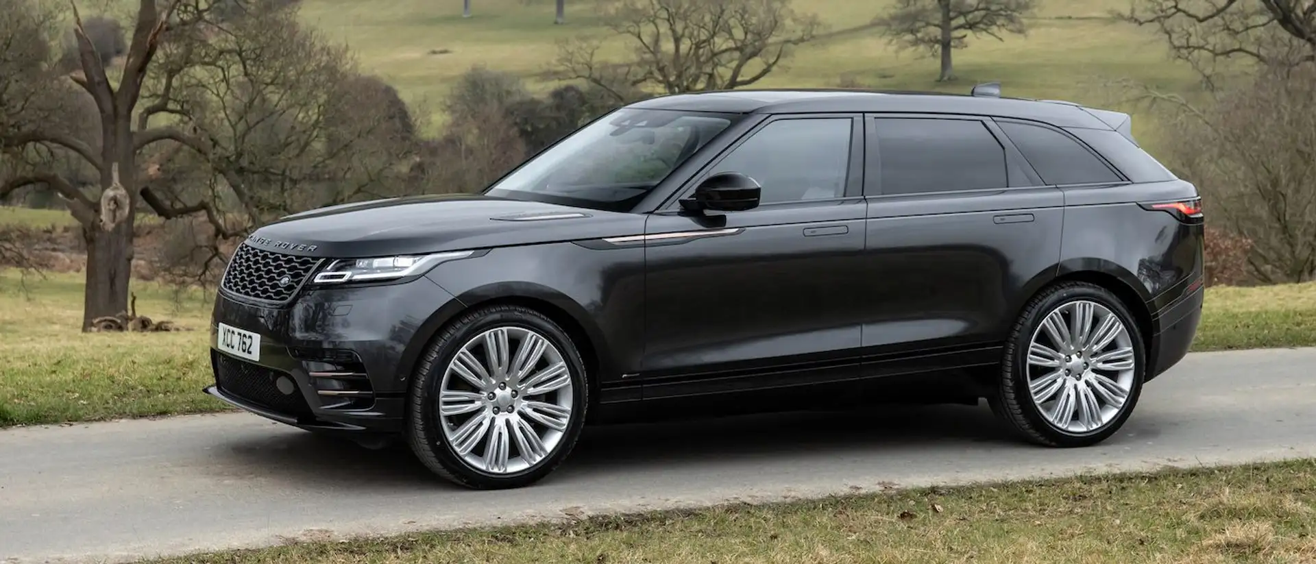 Range Rover Velar from the side in black